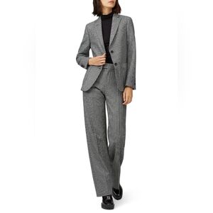 Women's Classic  houndstooth-check Checkered Wool Dress Pants